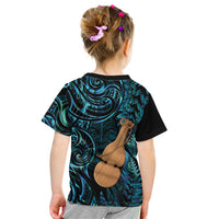 Kotiate New Zealand Kid T Shirt Maori Weapon Paua Shell Haka Fern LT14 - Polynesian Pride