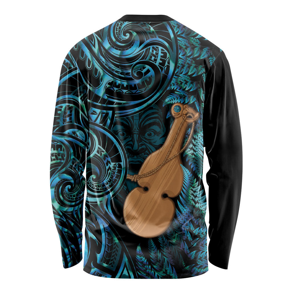 Kotiate New Zealand Long Sleeve Shirt Maori Weapon Paua Shell Haka Fern LT14 - Polynesian Pride