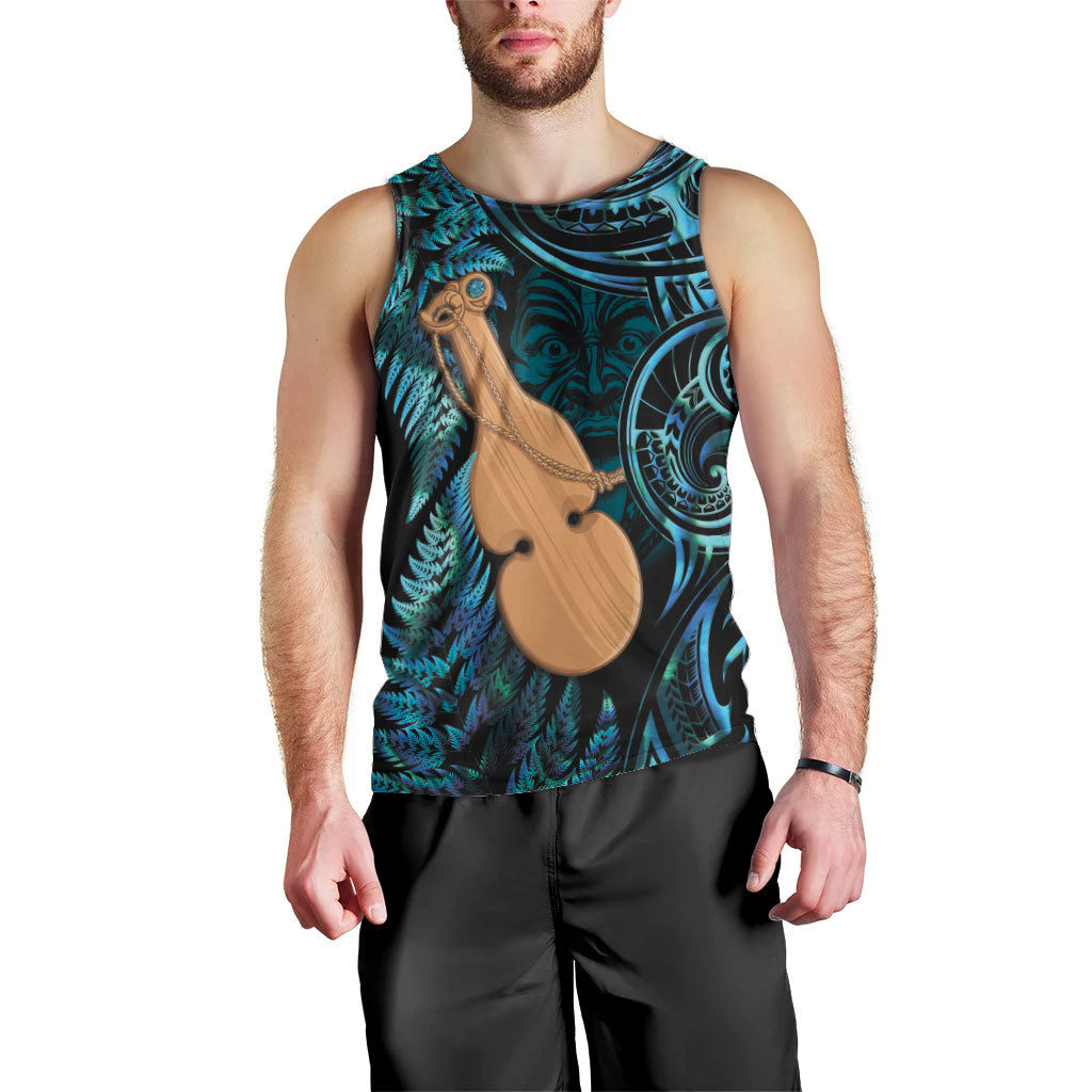 Kotiate New Zealand Men Tank Top Maori Weapon Paua Shell Haka Fern LT14 - Polynesian Pride