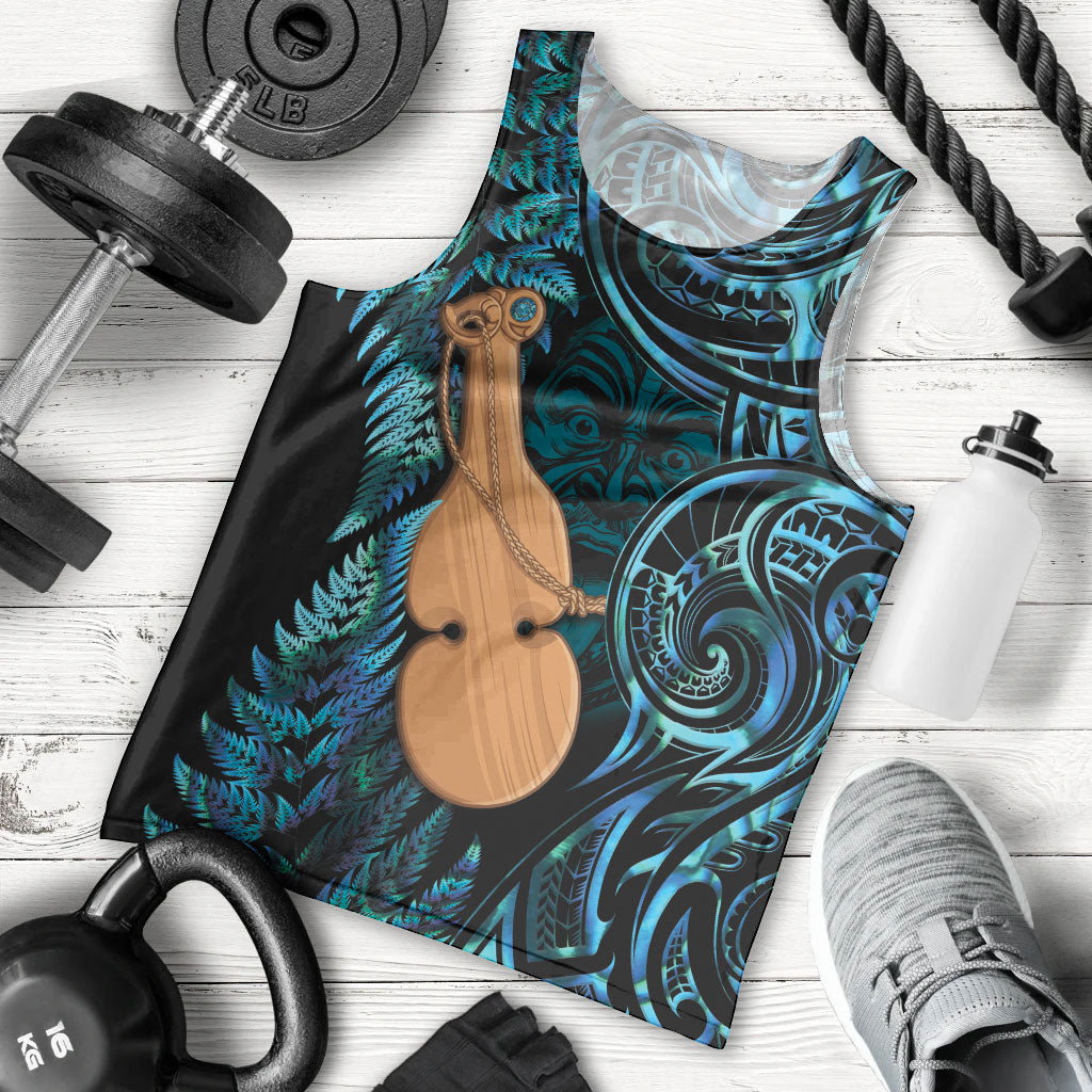 Kotiate New Zealand Men Tank Top Maori Weapon Paua Shell Haka Fern LT14 - Polynesian Pride