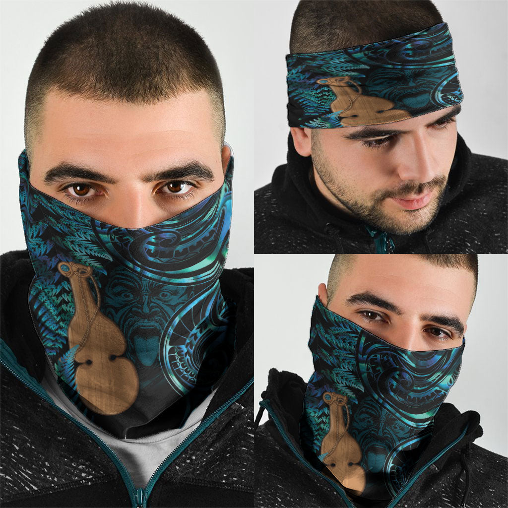 Kotiate New Zealand Neck Gaiter Maori Weapon Paua Shell Haka Fern LT14 - Polynesian Pride