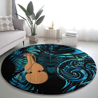 Kotiate New Zealand Round Carpet Maori Weapon Paua Shell Haka Fern LT14 - Polynesian Pride