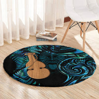 Kotiate New Zealand Round Carpet Maori Weapon Paua Shell Haka Fern LT14 - Polynesian Pride