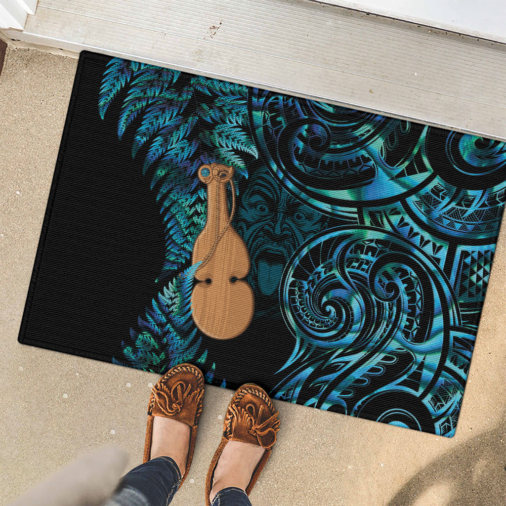 Kotiate New Zealand Rubber Doormat Maori Weapon Paua Shell Haka Fern LT14 - Polynesian Pride