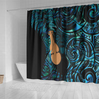 Kotiate New Zealand Shower Curtain Maori Weapon Paua Shell Haka Fern LT14 - Polynesian Pride