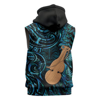 Kotiate New Zealand Sleeveless Zip Hoodie Maori Weapon Paua Shell Haka Fern LT14 - Polynesian Pride