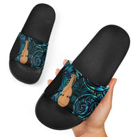 Kotiate New Zealand Slide Sandals Maori Weapon Paua Shell Haka Fern LT14 - Polynesian Pride