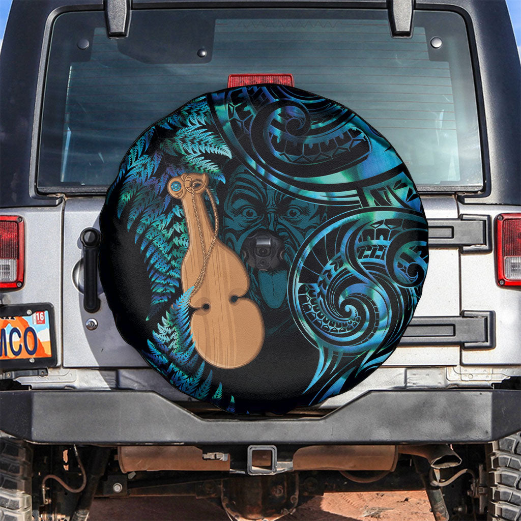 Kotiate New Zealand Spare Tire Cover Maori Weapon Paua Shell Haka Fern LT14 Turquoise - Polynesian Pride