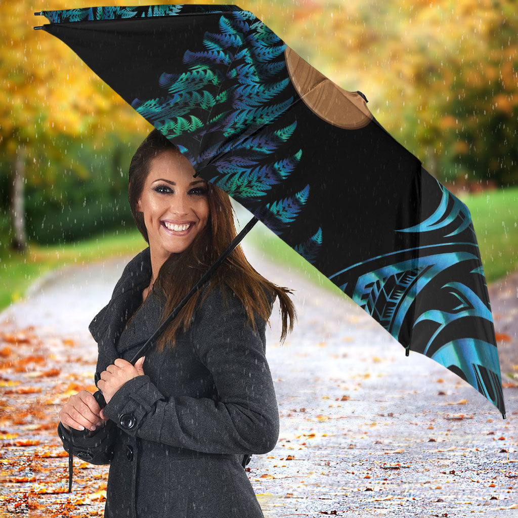 Kotiate New Zealand Umbrella Maori Weapon Paua Shell Haka Fern LT14 - Polynesian Pride
