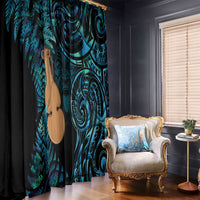 Kotiate New Zealand Window Curtain Maori Weapon Paua Shell Haka Fern LT14 - Polynesian Pride