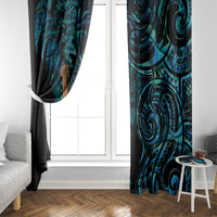 Kotiate New Zealand Window Curtain Maori Weapon Paua Shell Haka Fern LT14 - Polynesian Pride