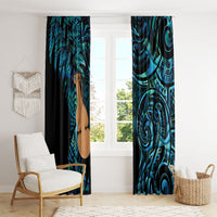 Kotiate New Zealand Window Curtain Maori Weapon Paua Shell Haka Fern LT14 - Polynesian Pride