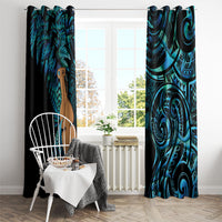 Kotiate New Zealand Window Curtain Maori Weapon Paua Shell Haka Fern LT14 - Polynesian Pride