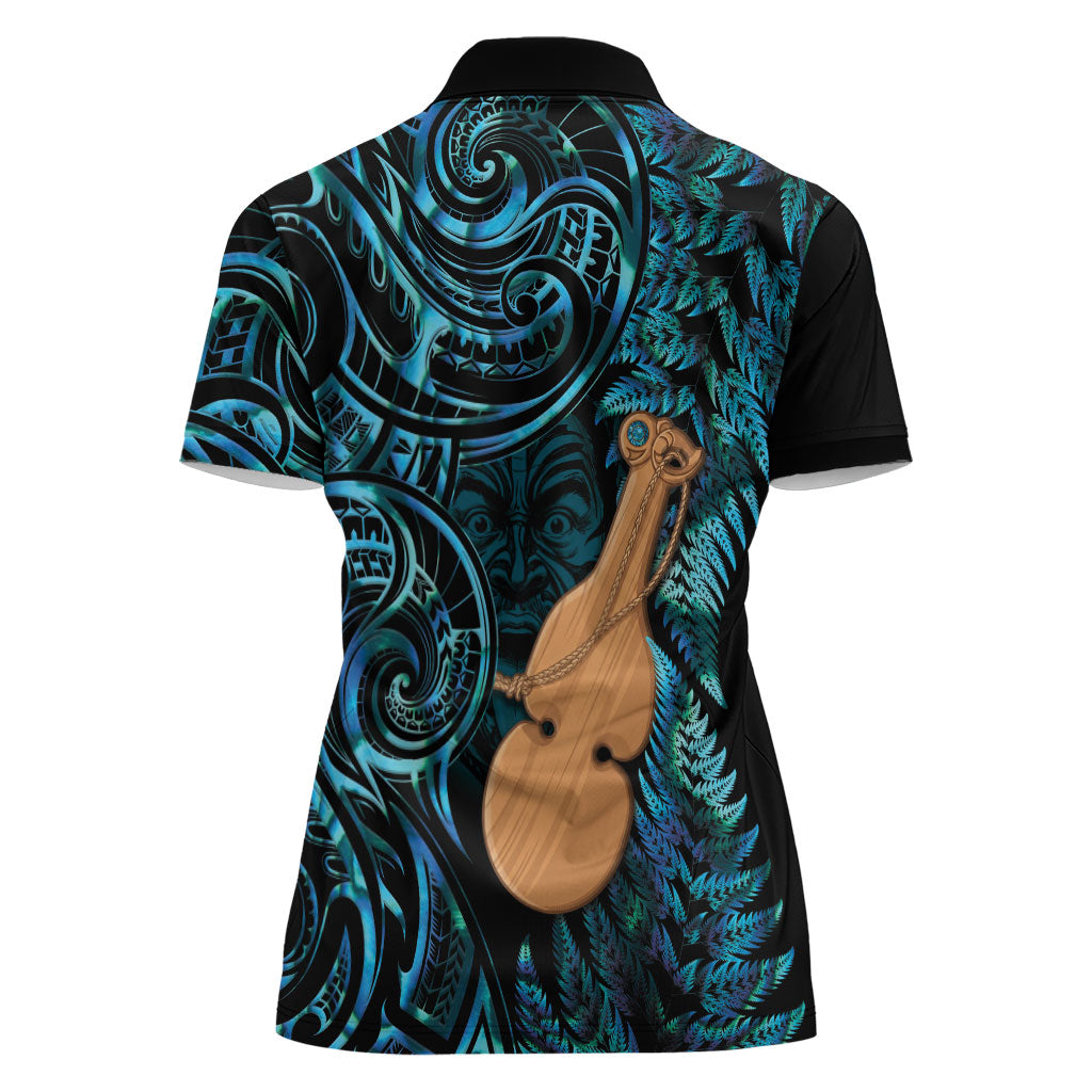 Kotiate New Zealand Women Polo Shirt Maori Weapon Paua Shell Haka Fern LT14 - Polynesian Pride