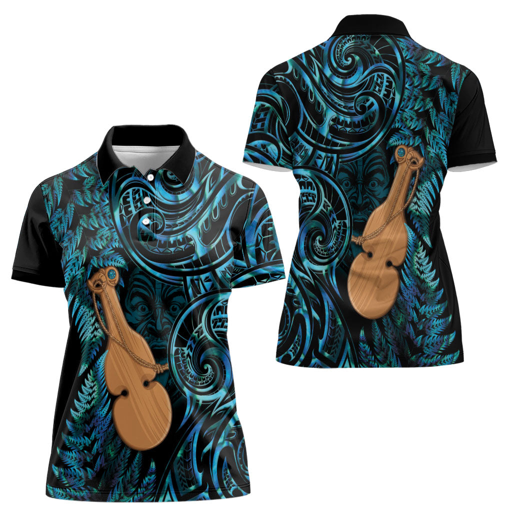 Kotiate New Zealand Women Polo Shirt Maori Weapon Paua Shell Haka Fern LT14 - Polynesian Pride