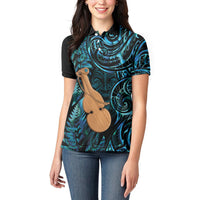 Kotiate New Zealand Women Polo Shirt Maori Weapon Paua Shell Haka Fern LT14 - Polynesian Pride