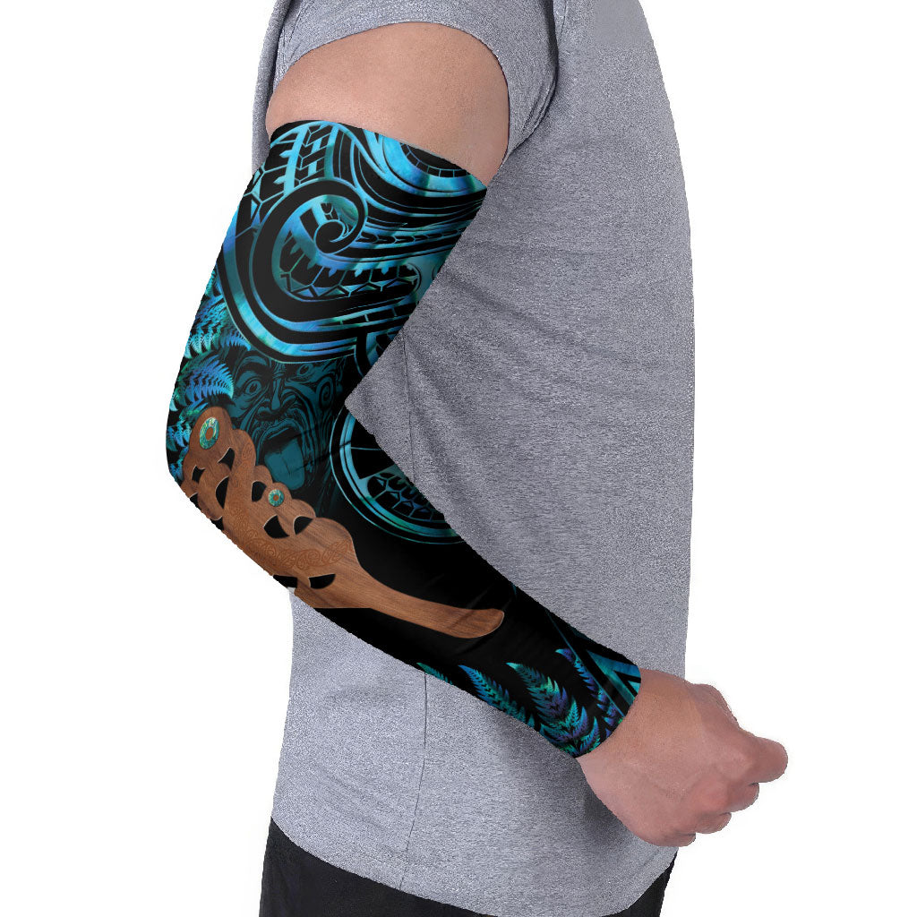 Maripi New Zealand Arm Sleeves Maori Weapon Paua Shell Haka Fern LT14 - Polynesian Pride