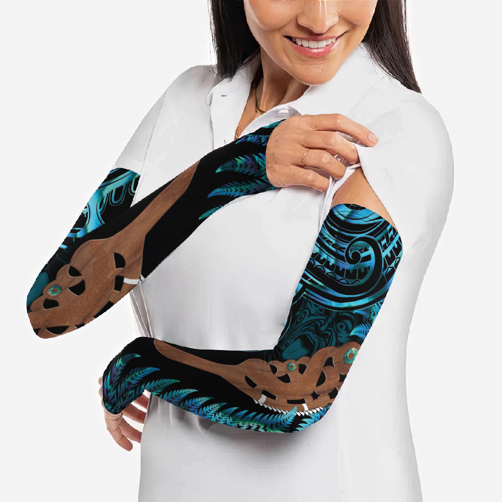 Maripi New Zealand Arm Sleeves Maori Weapon Paua Shell Haka Fern LT14 - Polynesian Pride