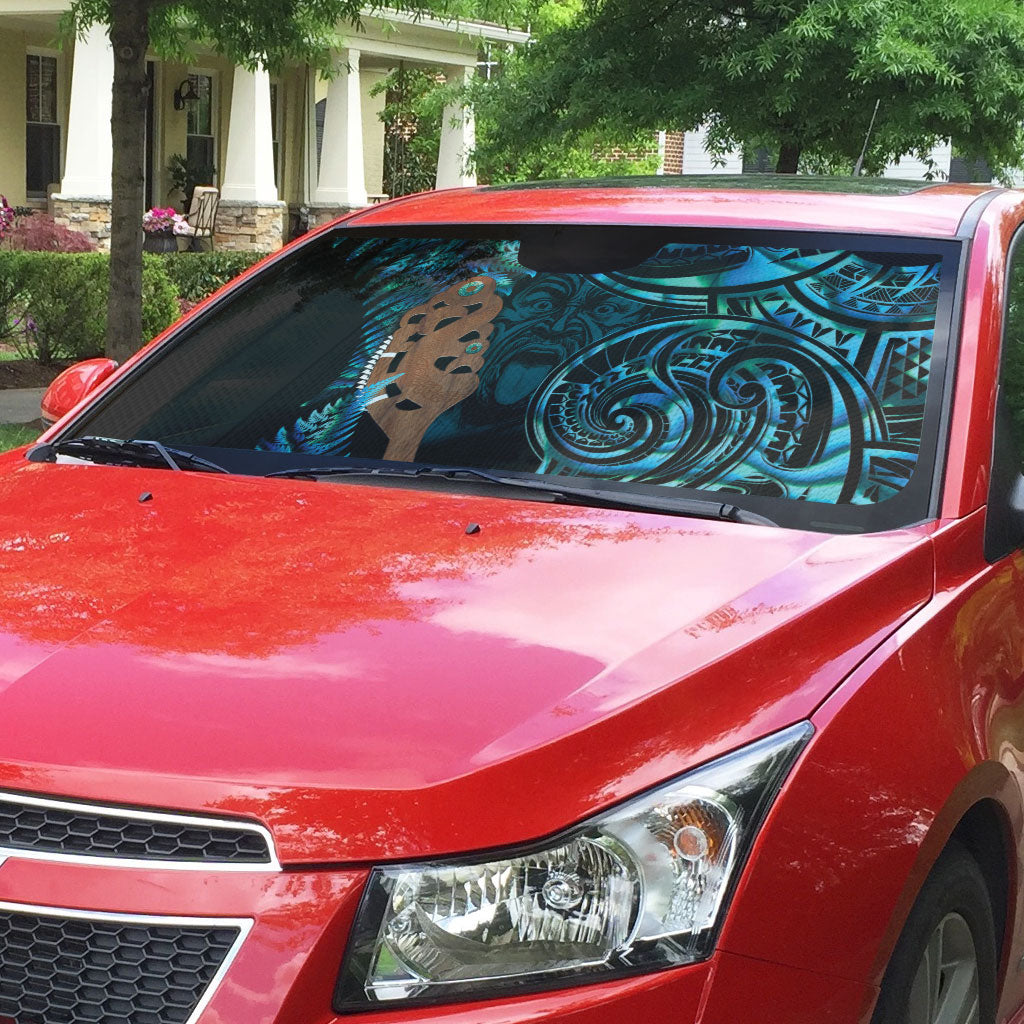 Maripi New Zealand Auto Sun Shade Maori Weapon Paua Shell Haka Fern LT14 - Polynesian Pride