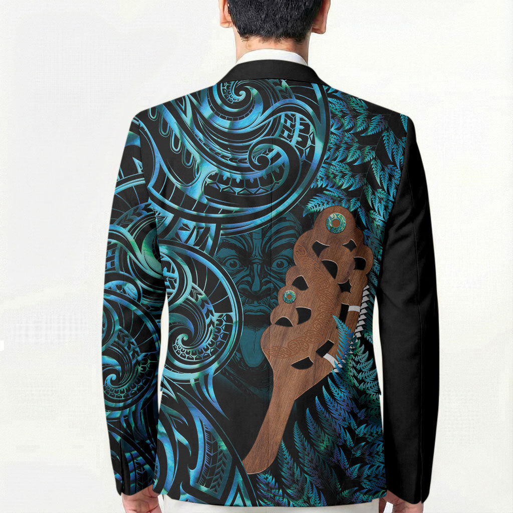 Maripi New Zealand Blazer Maori Weapon Paua Shell Haka Fern LT14 - Polynesian Pride