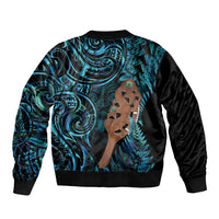 Maripi New Zealand Bomber Jacket Maori Weapon Paua Shell Haka Fern LT14 - Polynesian Pride