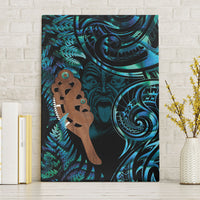 Maripi New Zealand Canvas Wall Art Maori Weapon Paua Shell Haka Fern LT14 Without Frame Turquoise - Polynesian Pride