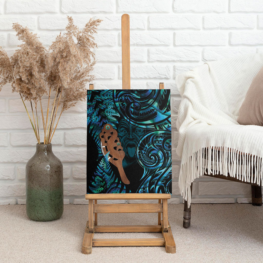 Maripi New Zealand Canvas Wall Art Maori Weapon Paua Shell Haka Fern LT14 - Polynesian Pride