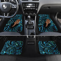 Maripi New Zealand Car Mats Maori Weapon Paua Shell Haka Fern LT14 Set 4pcs Turquoise - Polynesian Pride