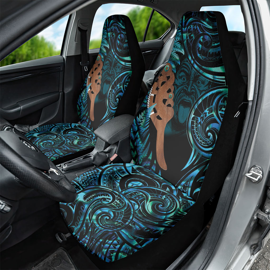 Maripi New Zealand Car Seat Cover Maori Weapon Paua Shell Haka Fern LT14 - Polynesian Pride