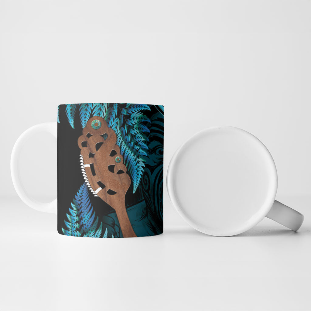 Maripi New Zealand Ceramic Mug Maori Weapon Paua Shell Haka Fern LT14 - Polynesian Pride