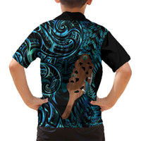 Maripi New Zealand Family Matching Puletasi and Hawaiian Shirt Maori Weapon Paua Shell Haka Fern LT14 - Polynesian Pride