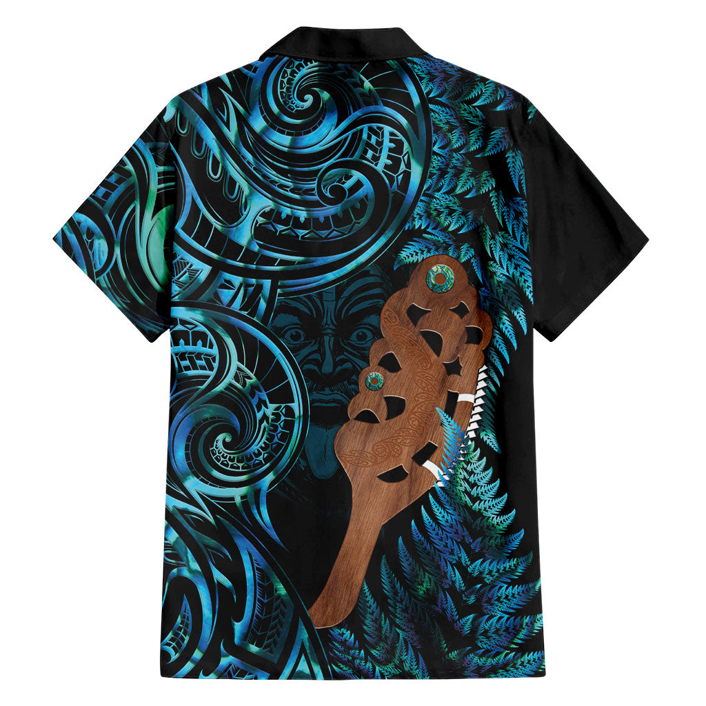 Maripi New Zealand Hawaiian Shirt Maori Weapon Paua Shell Haka Fern LT14 - Polynesian Pride