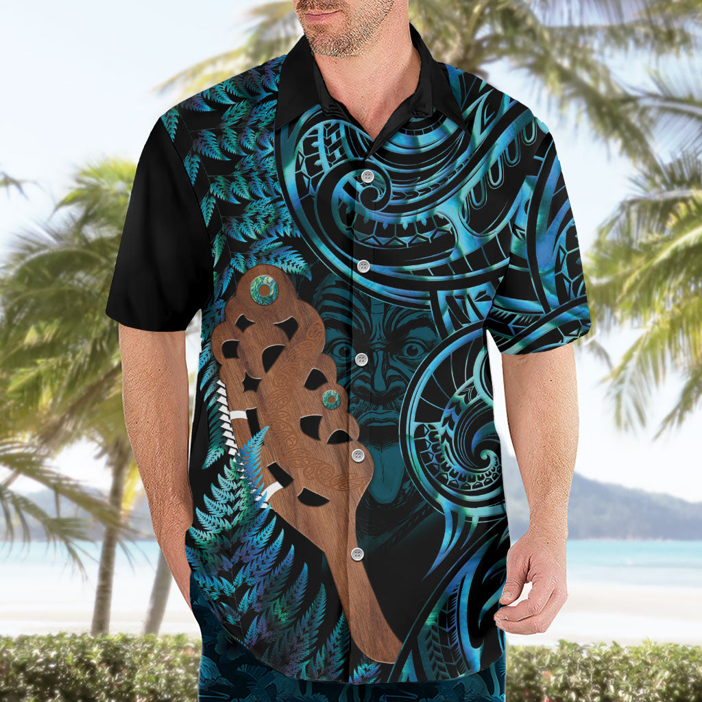 Maripi New Zealand Hawaiian Shirt Maori Weapon Paua Shell Haka Fern LT14 - Polynesian Pride