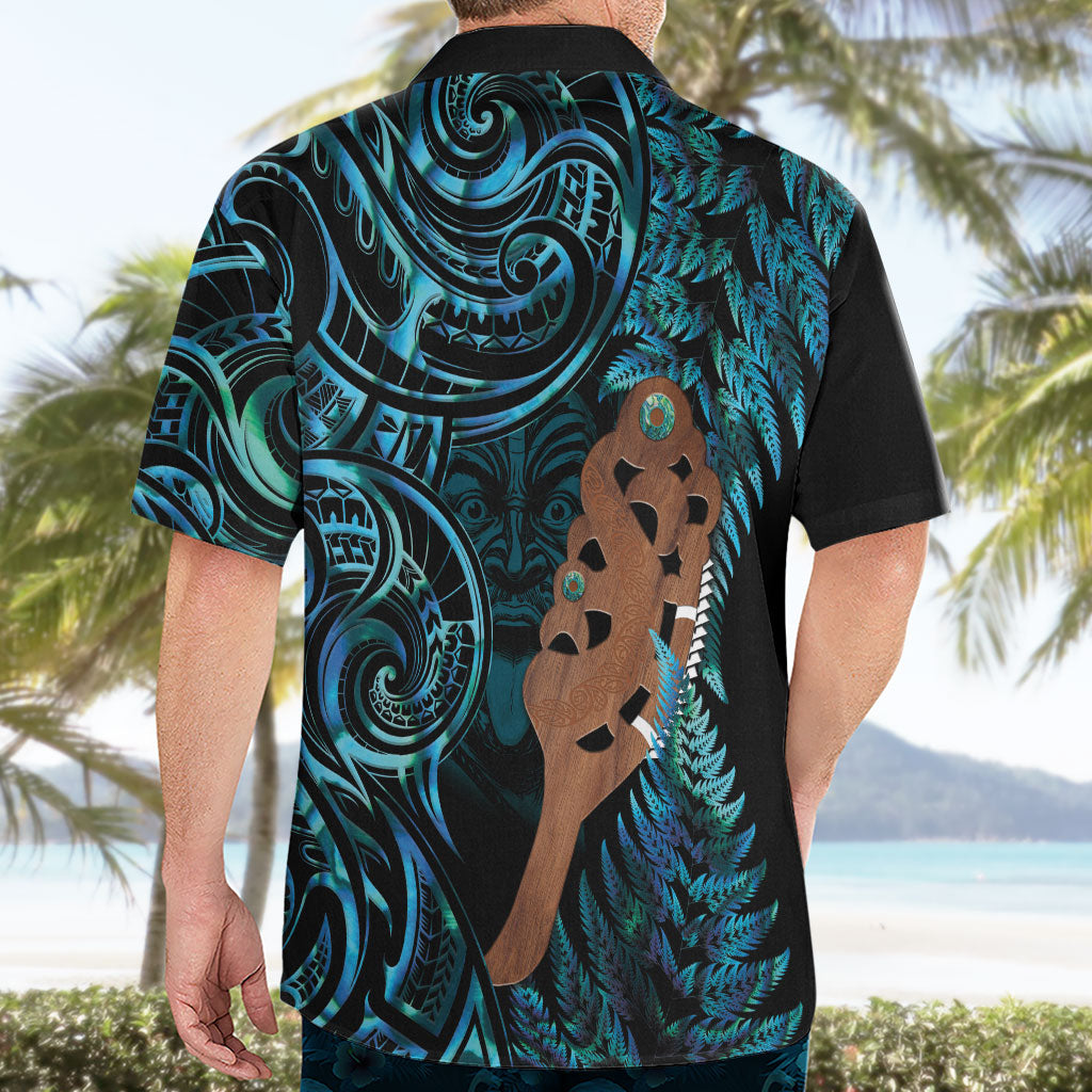 Maripi New Zealand Hawaiian Shirt Maori Weapon Paua Shell Haka Fern LT14 - Polynesian Pride