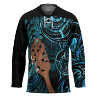 Maripi New Zealand Hockey Jersey Maori Weapon Paua Shell Haka Fern LT14 Unisex Turquoise - Polynesian Pride