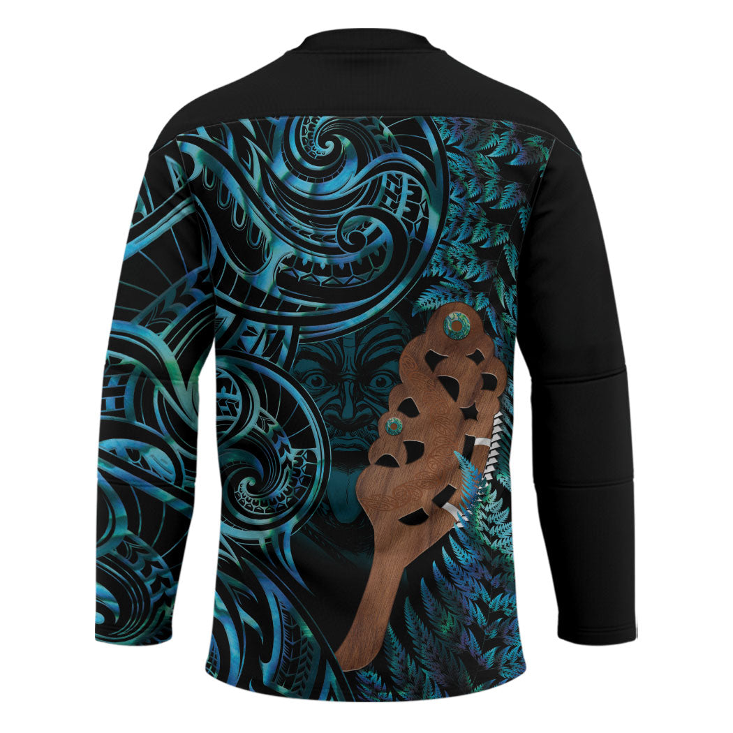 Maripi New Zealand Hockey Jersey Maori Weapon Paua Shell Haka Fern LT14 - Polynesian Pride
