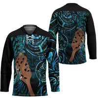 Maripi New Zealand Hockey Jersey Maori Weapon Paua Shell Haka Fern LT14 - Polynesian Pride