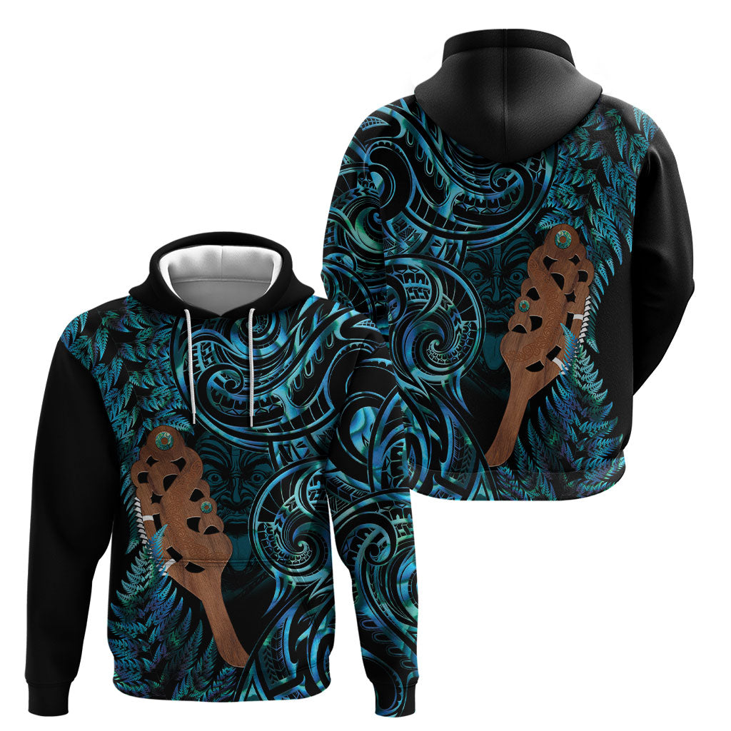 Maripi New Zealand Hoodie Maori Weapon Paua Shell Haka Fern LT14 - Polynesian Pride