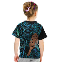 Maripi New Zealand Kid T Shirt Maori Weapon Paua Shell Haka Fern LT14 - Polynesian Pride