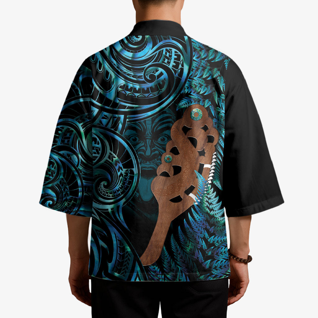 Maripi New Zealand Kimono Maori Weapon Paua Shell Haka Fern LT14 - Polynesian Pride