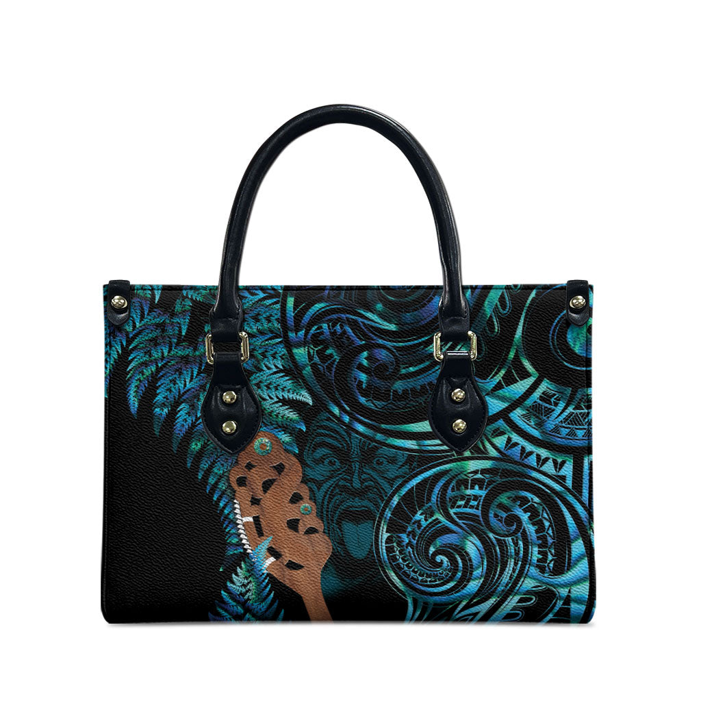 Maripi New Zealand Leather Bag Maori Weapon Paua Shell Haka Fern LT14 - Polynesian Pride