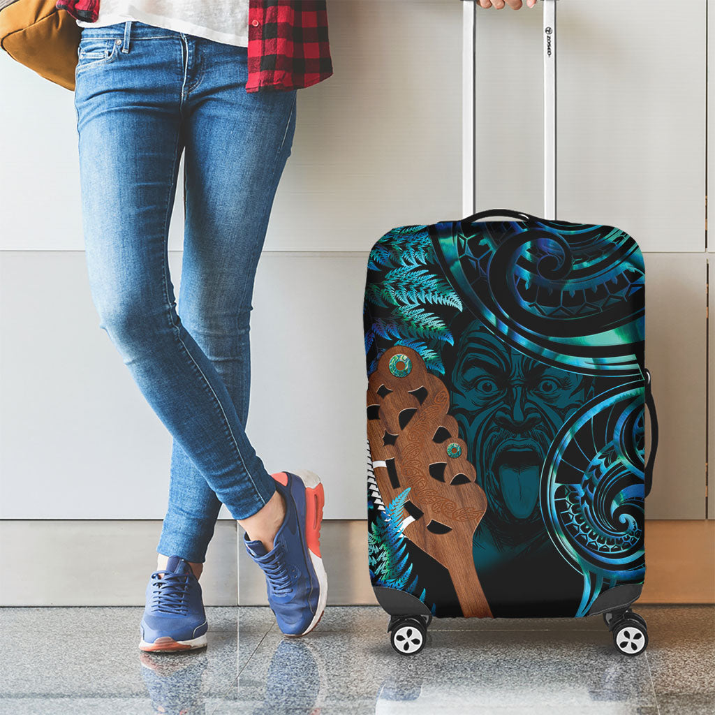 Maripi New Zealand Luggage Cover Maori Weapon Paua Shell Haka Fern LT14 - Polynesian Pride