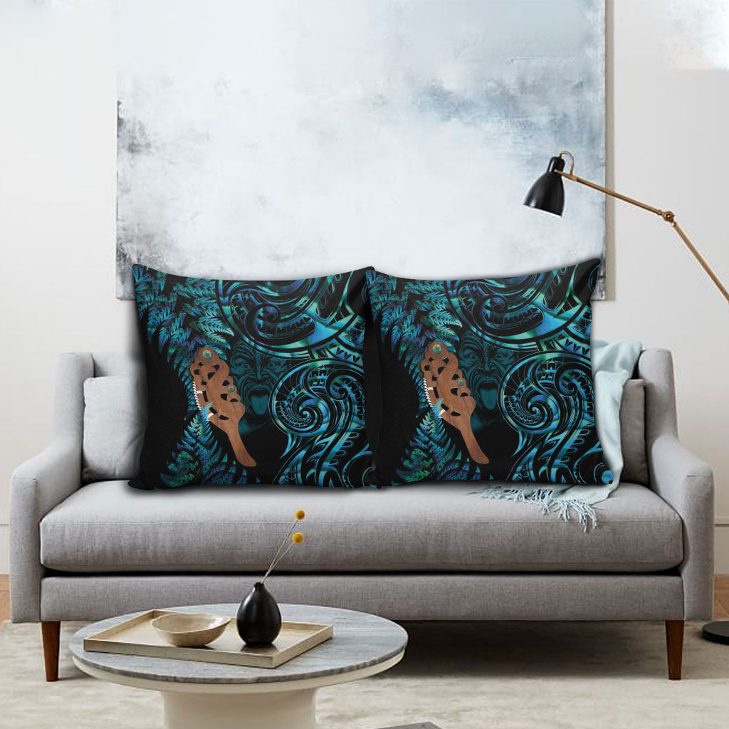 Maripi New Zealand Pillow Cover Maori Weapon Paua Shell Haka Fern LT14 - Polynesian Pride