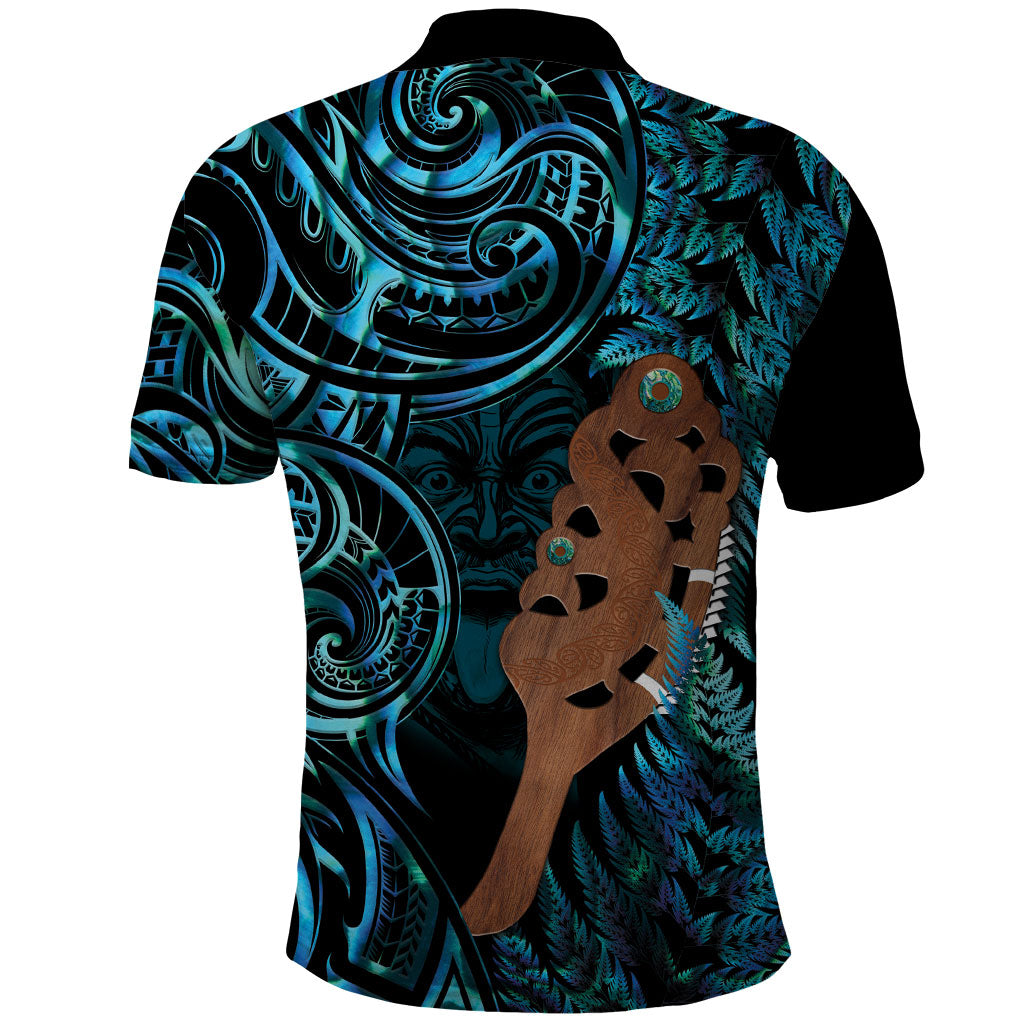 Maripi New Zealand Polo Shirt Maori Weapon Paua Shell Haka Fern LT14 - Polynesian Pride