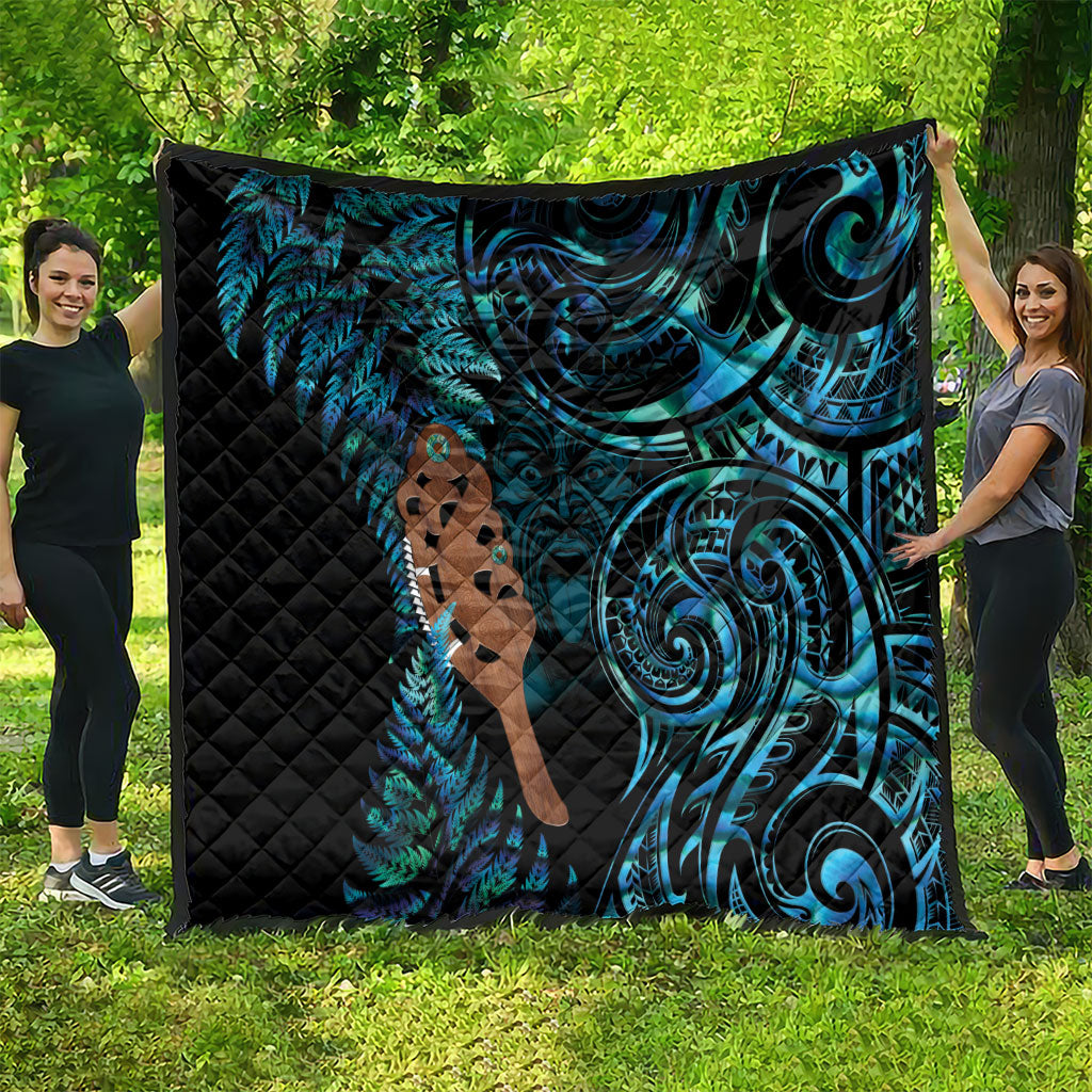 Maripi New Zealand Quilt Maori Weapon Paua Shell Haka Fern LT14 - Polynesian Pride