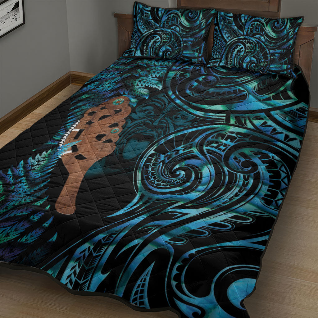 Maripi New Zealand Quilt Bed Set Maori Weapon Paua Shell Haka Fern LT14 - Polynesian Pride