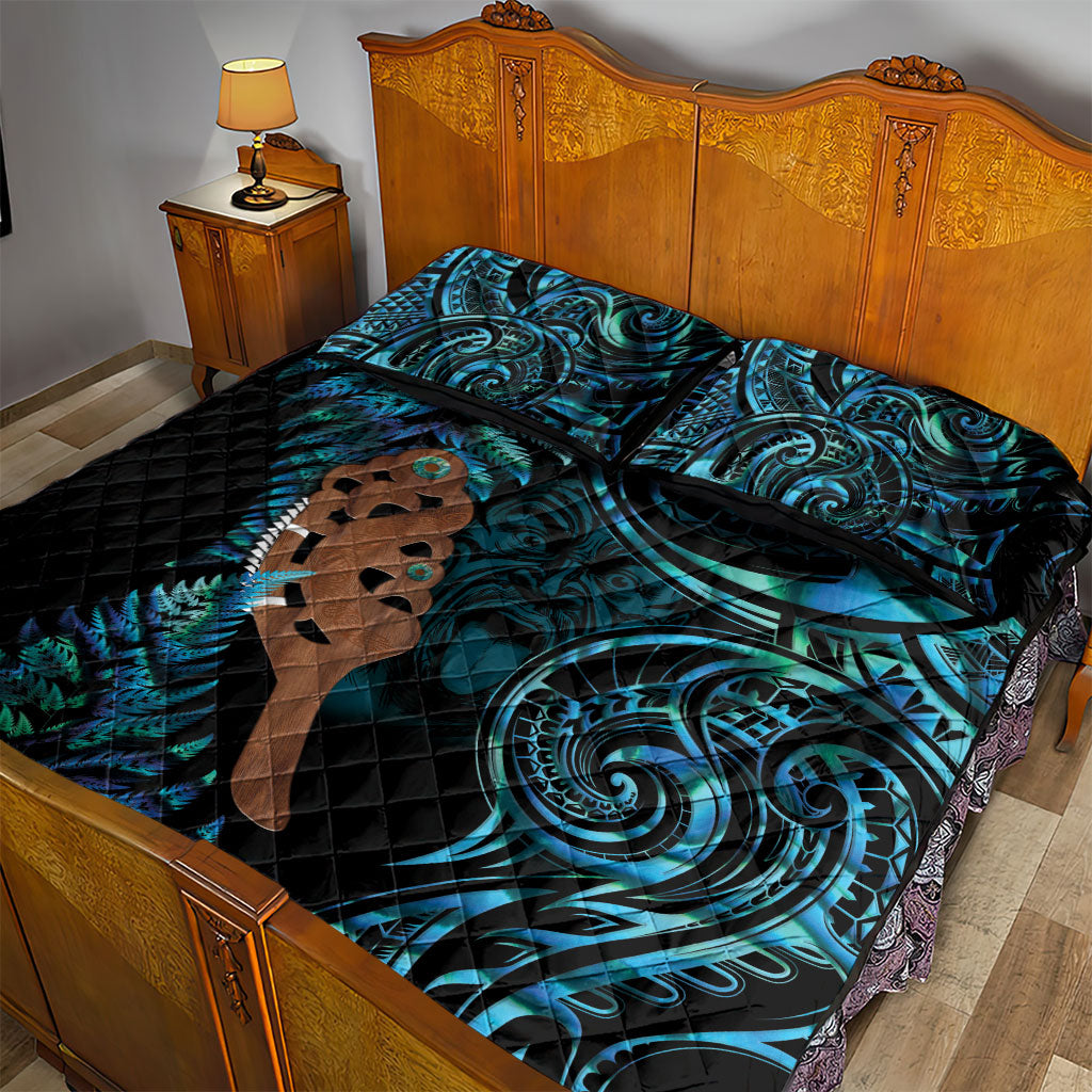 Maripi New Zealand Quilt Bed Set Maori Weapon Paua Shell Haka Fern LT14 - Polynesian Pride
