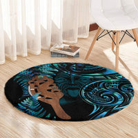 Maripi New Zealand Round Carpet Maori Weapon Paua Shell Haka Fern LT14 - Polynesian Pride