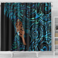 Maripi New Zealand Shower Curtain Maori Weapon Paua Shell Haka Fern LT14 - Polynesian Pride