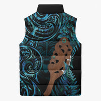 Maripi New Zealand Sleeveless Puffer Jacket Maori Weapon Paua Shell Haka Fern LT14 - Polynesian Pride